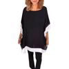 2024 Women's Loose Batwing Sleeve Round Neck Solid Color Top