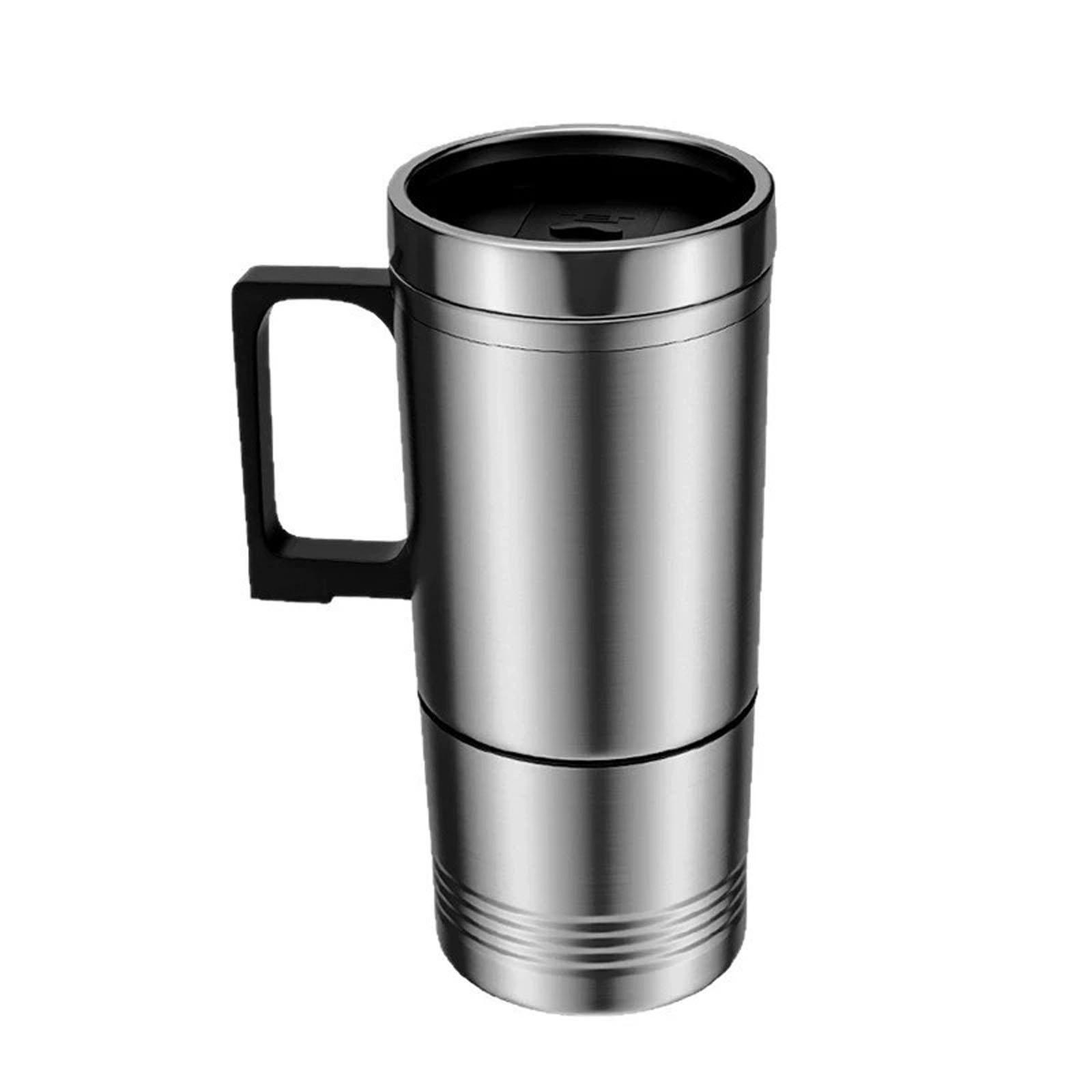 

12V In-Car Coffee Maker Tea Pot Bottle Stainless Steel Heating Cup 300ml One Size