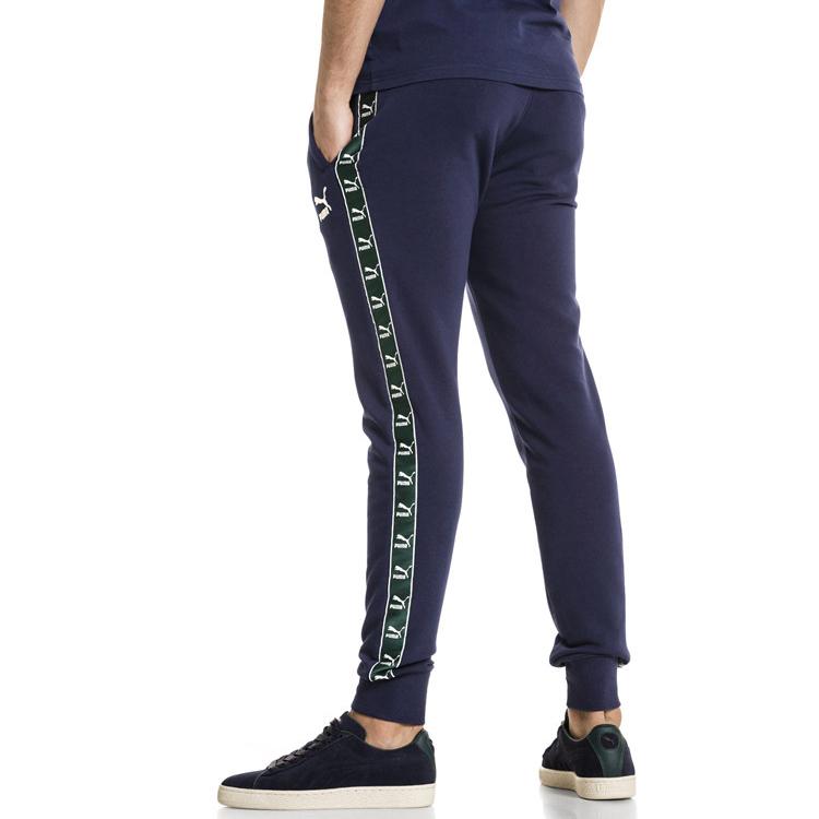 Pants PUMA Sports Pants Unisex Tweed Blue Moderate