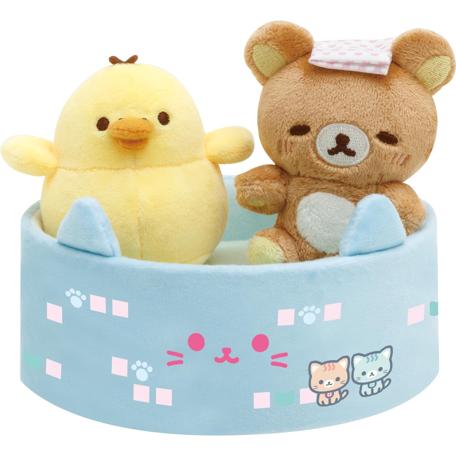 

San-X Rilakkuma [Кошка Кошка Ванна] Набор плюшевых игрушек для общественной бани MO21501