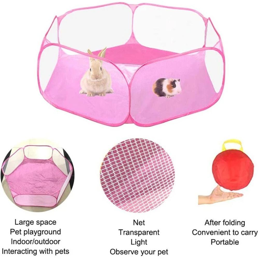 Portable Folding Pet Playpen Playpen for Small Dog Cat Game Fence Hamster Chinchillas Guinea Pigs Small Animal Cage Pet Tent