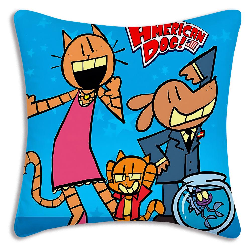 Anime For D-Detective Dog Pillow Covers Cartoon Sofa Decorative Home Double-sided Printing Short Plush Cute Cushion Cover