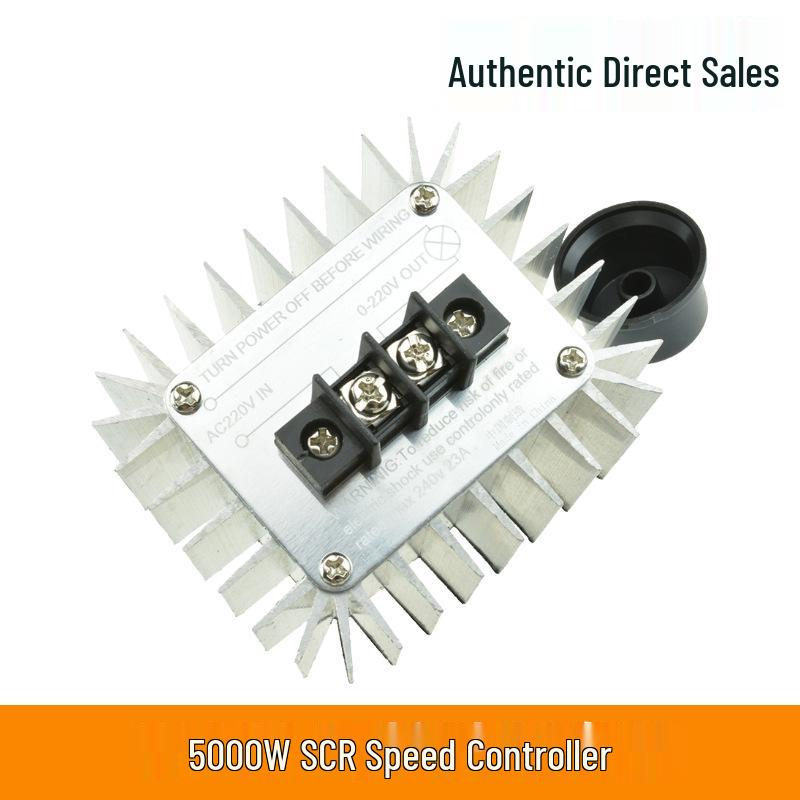 4000W SCR Dimmer & Speed Controller: High-Power Voltage Regulator and Temperature Controller for 220V AC Motors with Shell
