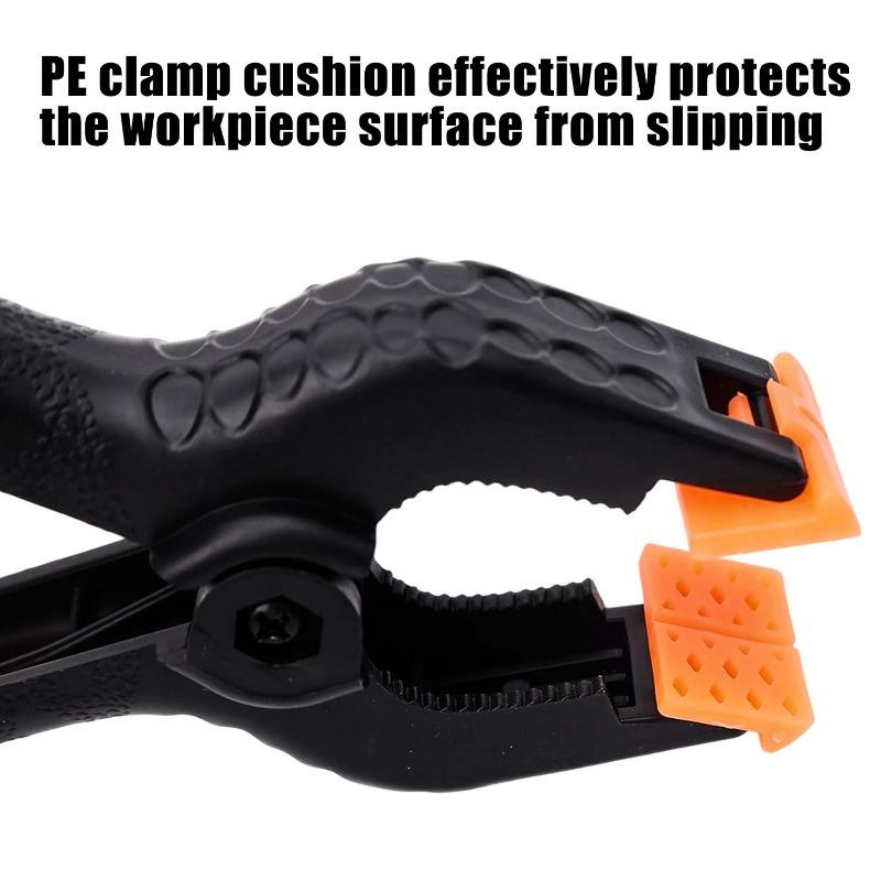 Plastic Nylon Woodworking Clamps Adjustable Spring Clamp for Backdrop Wood Working Craft Art DIY 2/3/4/6/9 Inch Black Clips