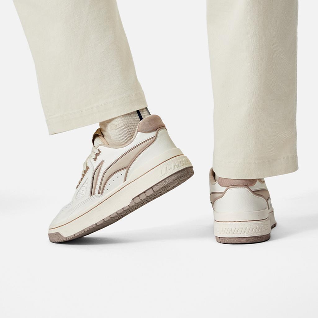 Li-Ning Fashionable Comfortable Versatile Non-Slip Wear-Resistant Low-Top Skate Shoes Men Sneakers Light-Gray AGC964726-85