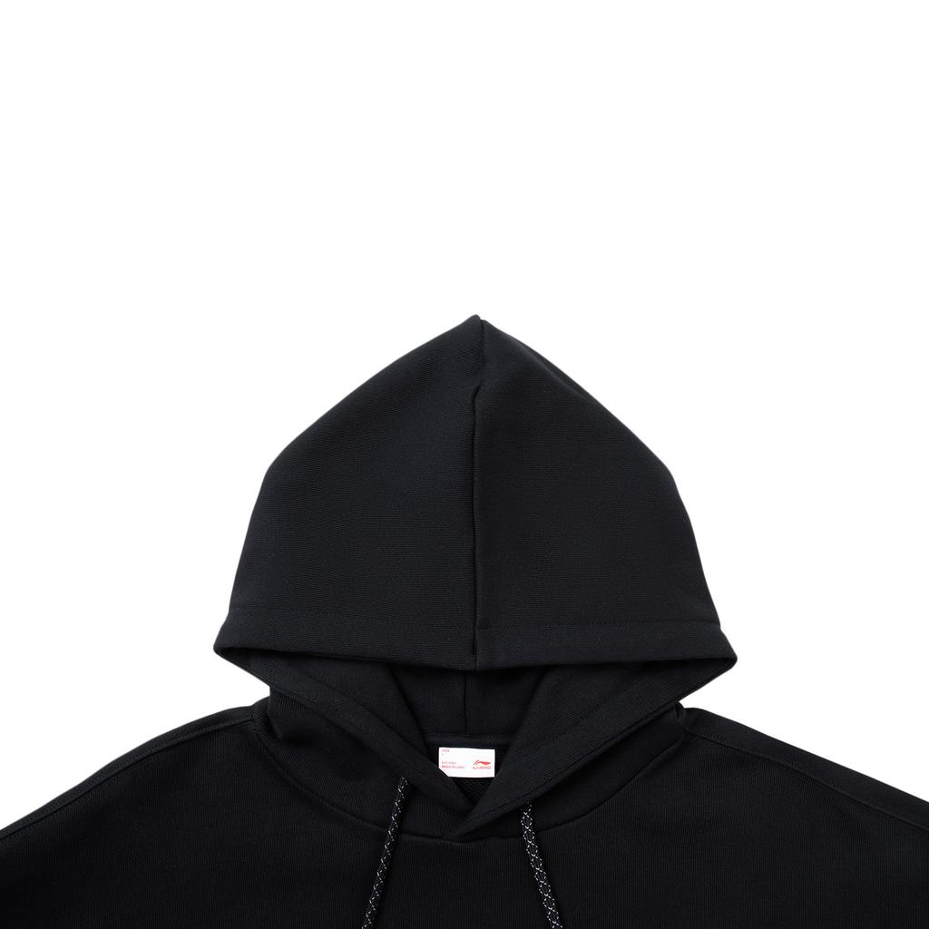 Li Ning Sweatshirts Unisex Black Hooded Moderate Regular AWDW233-3
