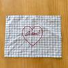 1Pc Photography Props Fresh Sweet Decorative Cloth Originality Cotton Rural Style Checkered Placemat Home Decor Love Embroidery