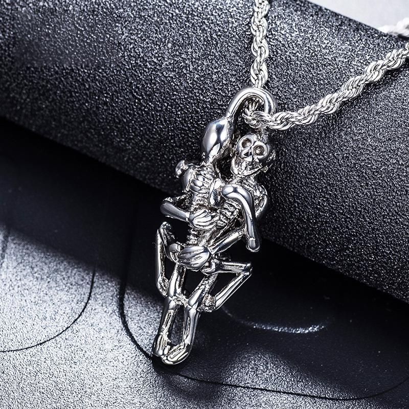 Crow Jewelry Skull Pendant Titanium Steel Men's Necklace - European & American Fashion Statement