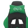 Gaming Chair In Black and Green Artificial Leather