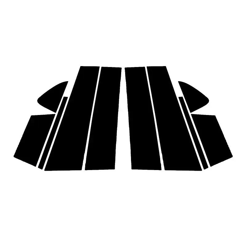 For Mazda 6 Atenza 2014-2018 Piano Black B C Pillar Stickers, Easy tall PC Window Trim Anti-Scratch Exterior Styling Parts