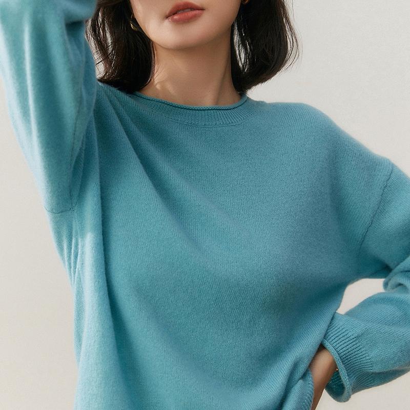 Qinghe 100% Kašmírový Dámský Svetr - Ultra Měkký Luxusní Zimní Pulovr