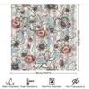 Artistic Floral Shower Curtain Modern Decoration Bathroom Decoration Pink White Blue Black Floral Print Shower Curtain