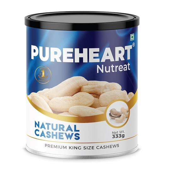 Pureheart Nutreat Natural Cashews (333 gm) | Premium Whole Kaju | Crunchy & Delicious Cashewnuts | Dry Fruit 333GM