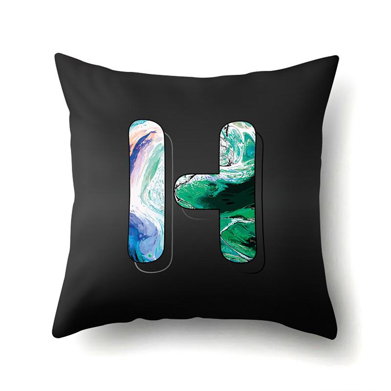 Polyester Pillowcase 3D Three-dimensional Effect Cushion Set Decorative Printing 26 English Letter Pillowcase