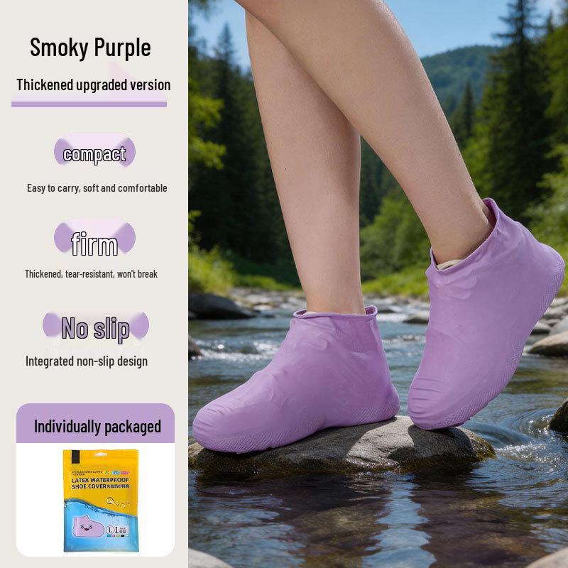 Silicone Non-Slip Rainproof Latex Overshoes for Adults - Durable, Portable Shoe Covers for Hiking and Travel