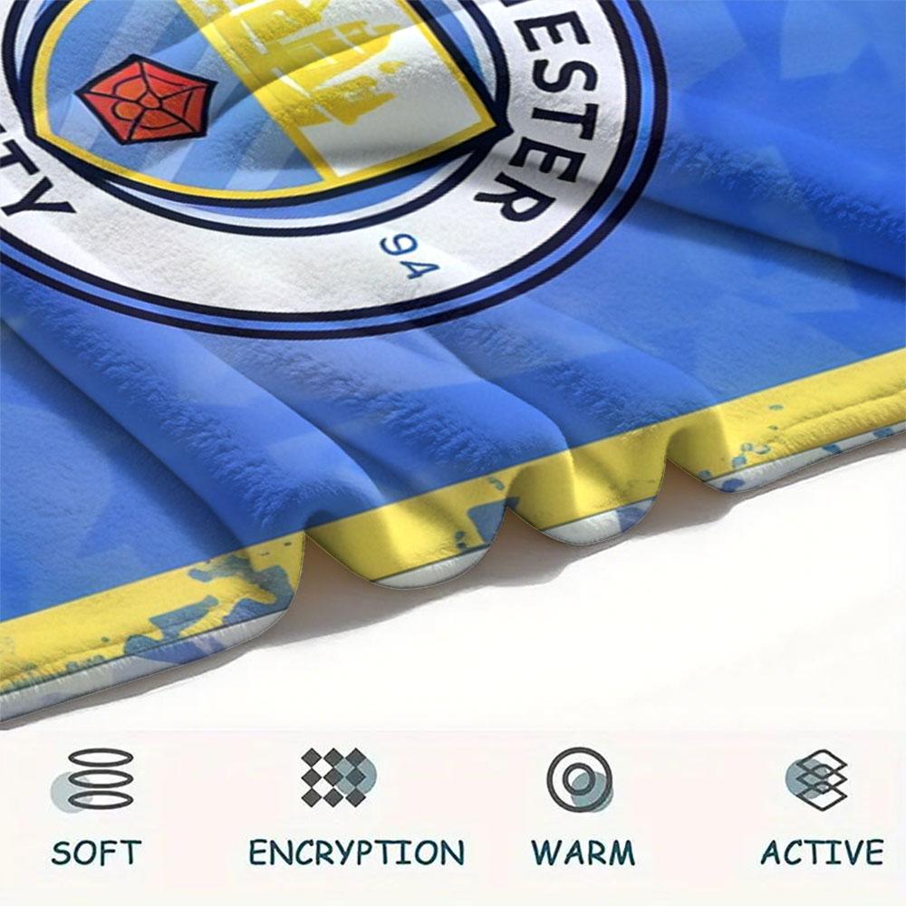 Helle MCFC Future Decke, Hohe Qualität, Bequem für Alle Jahreszeiten, Heimdekoration, Wärme und Komfort