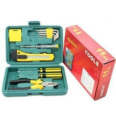 Kit di Attrezzi di Emergenza per Riparazione Auto da 11 Pezzi & Set di Cassetta degli Attrezzi Domestica
