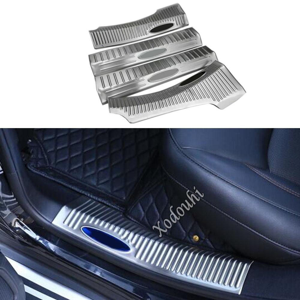 

Для Jeep Compass 2017 2018 2022 автомобильный чехол из нержавеющей стали накладка на порог порога внутренняя встроенная пороговая педаль