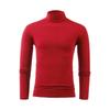 T-shirt da uomo a collo alto a maniche lunghe Sottile Monocolore Base Sottogiacca da uomo