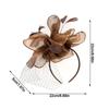 Vintage Detachable Clip Feather Headband Mesh Veil Bridal Headdress Fascinators Hats Women