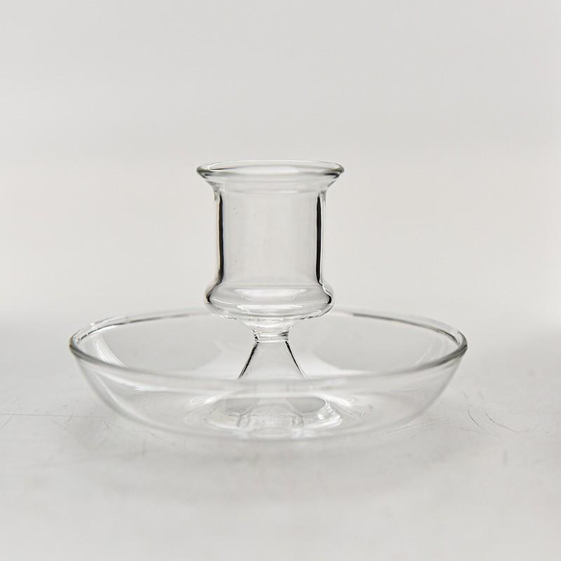 Multi-Color Glass-Style Candle Holder Creativity Romantic Desktop Candlestick Ornament for Home Living Room Room Decoration Gift