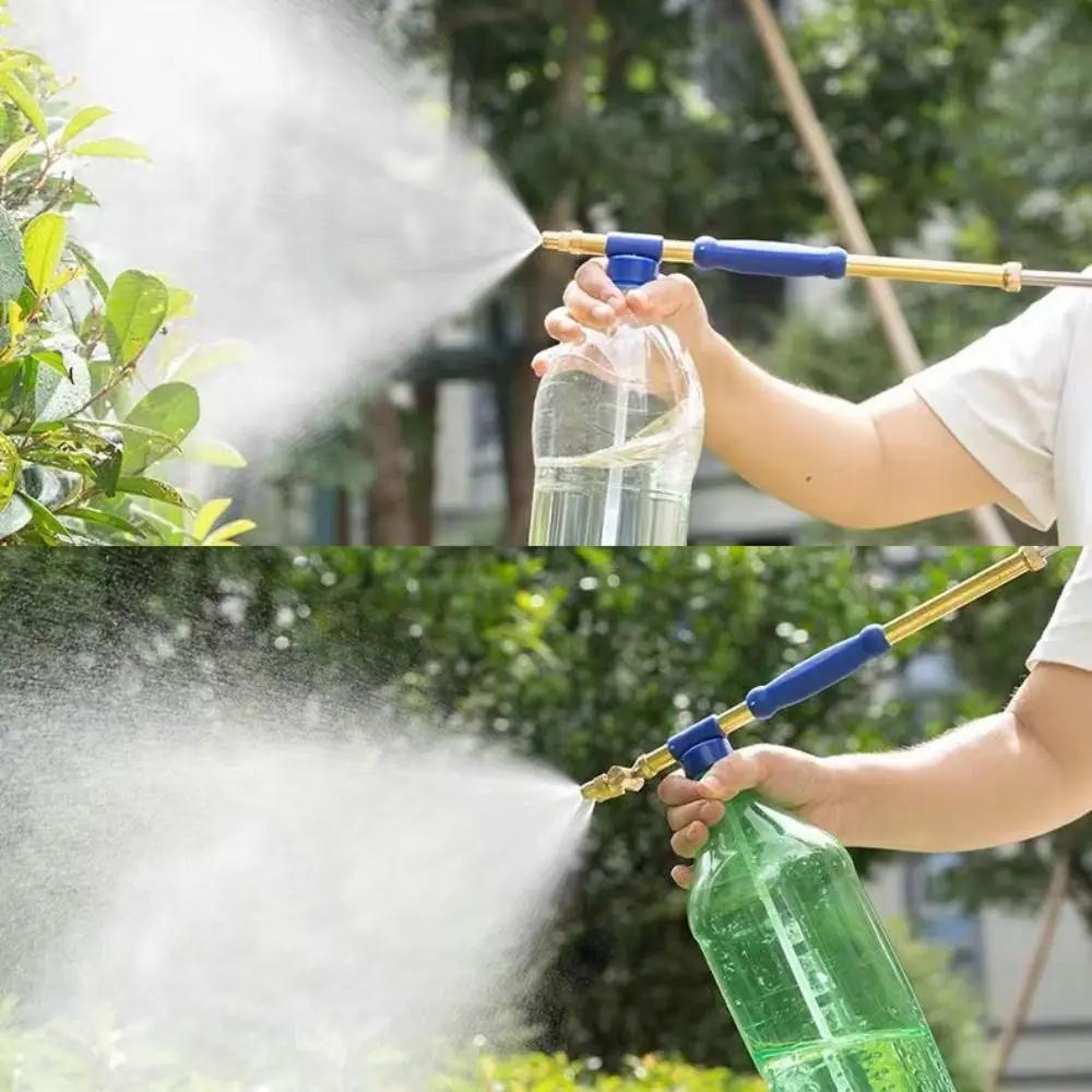 Portable Brass Atomizing Misting Nozzle Push-pull Single/double Head Water Nozzle High Pressure Universal Garden Sprayer