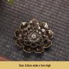 Antique Double-Layer Lotus Incense Holder for Tea Ceremony and Buddha Incense, Multi-Porous Sandalwood Line Burner.