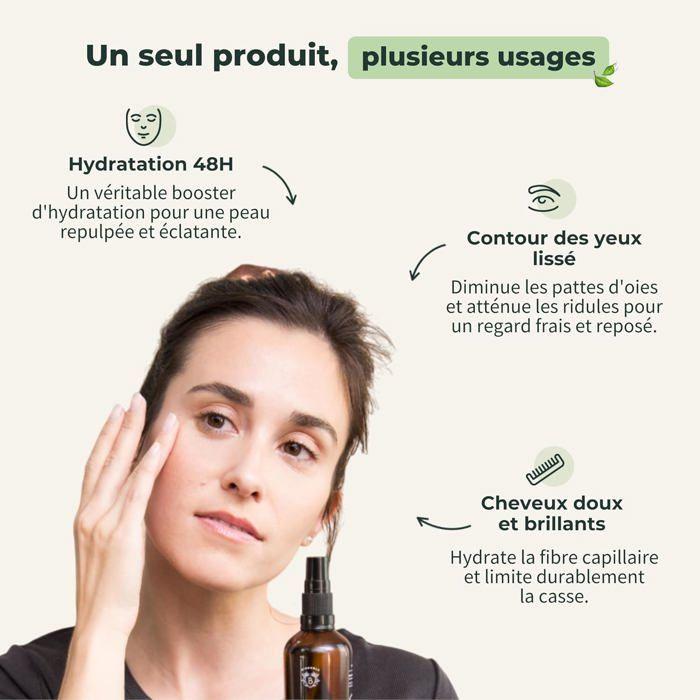 Sérum visage - SWROSE - Acide hyaluronique bio - Hydratant 48h - Anti-âge anti-rides - Flacon verre 30 ml