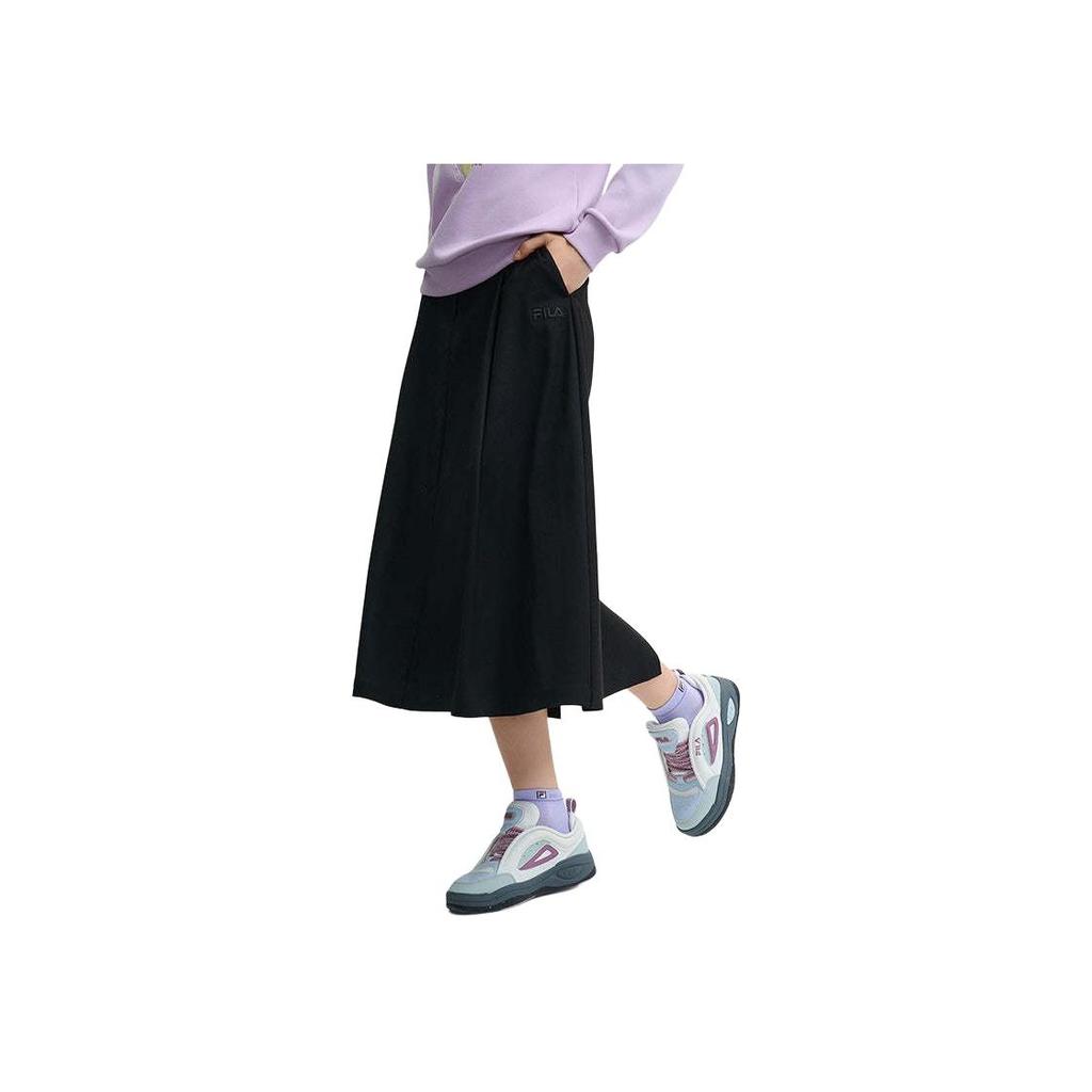 New FILA Casual Long Skirts Women's Jet Black F11W448302F-BK