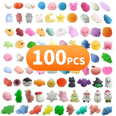 Kawaii Squishies Mochi Squeeze Toy Cute Animal Anti-Stress Ball Squishy Fidget Sticky Stress Funny Stranger Kids Gift