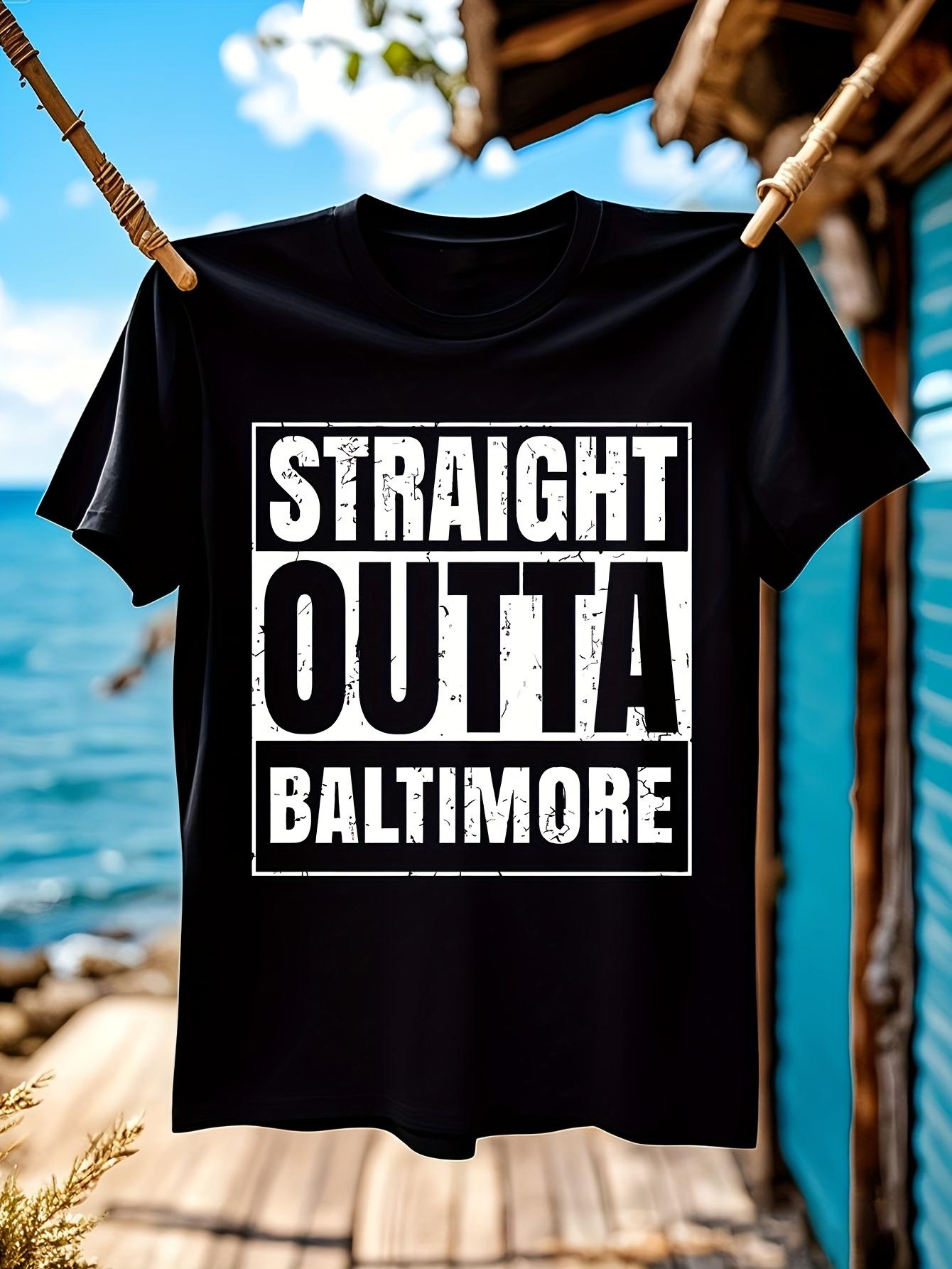 Vintage Straight Outta Baltimore Graphic Tshirt Distresse... S
