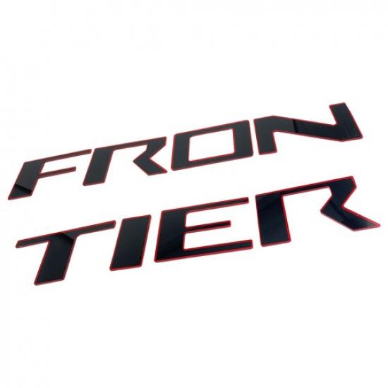 For Frontier 3D Black Red Rear Tailgate ert Letters Emblems