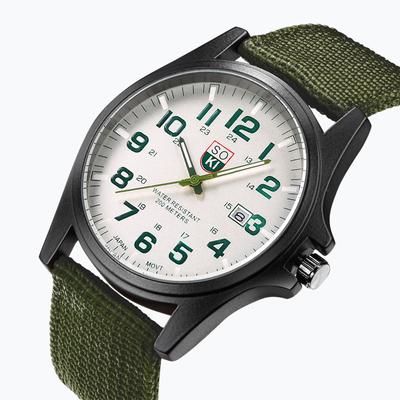 Gutes Nylonarmband Automatische Quarzuhr Mode Soki Kalender Herren Herrenuhr Luxusuhr Gewebte Militäruhr Wasserdicht