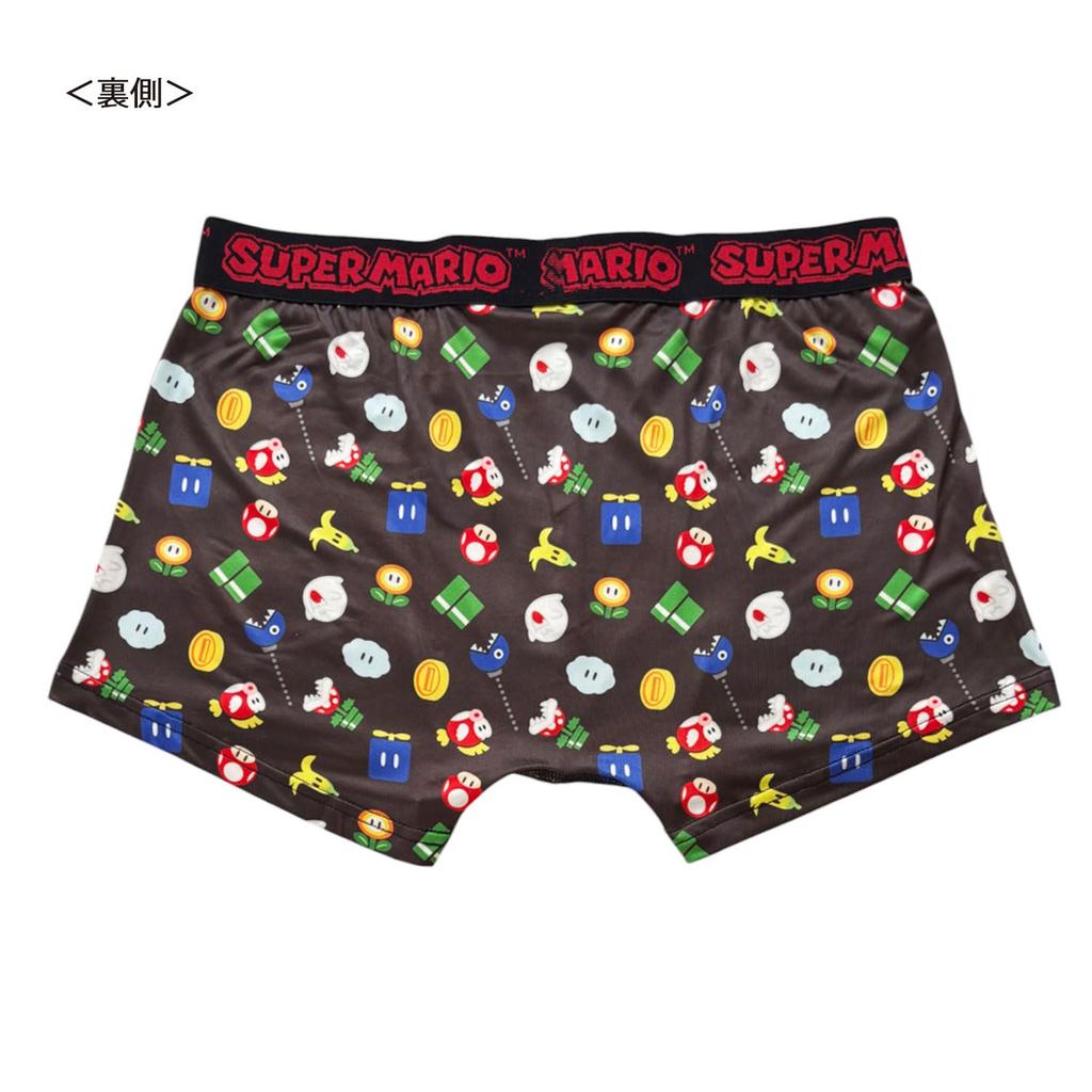 Small Planet Nintendo Super Mario Transfer Boxer Briefs Icon Black M Size