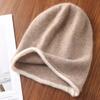 Large Wool Knit Hat with Ear Protection - Warm, Versatile, Slouchy Beanie for Autumn and Winter
