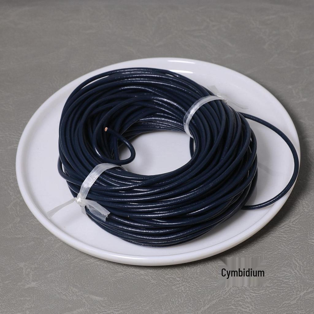 3MM Colored Leather Cord for DIY Jewelry: Round Leather Strip for Bracelet and Necklace Crafting