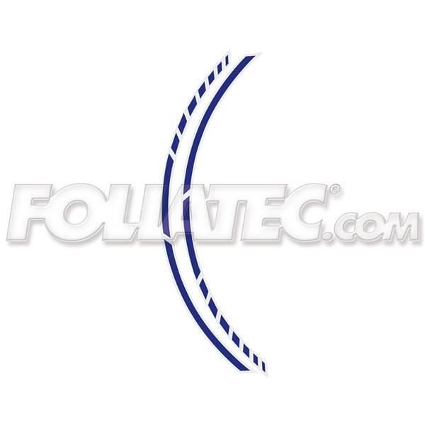 Dekorstriper - FOLIATEC - RACING - Blå - 14 Striper - Selvklebende 7mm x 41cm