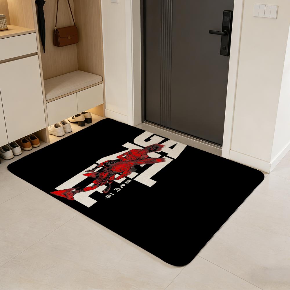anime H-Hajime no Ippo Floor Mat Flannel Door Mat Non-Slip Absorbent Washable Indoor Home Rug