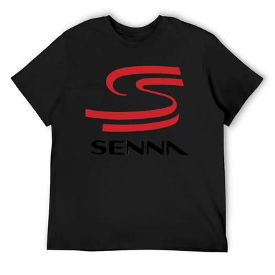 Ayrton Senna Logo Classic T-Shirt Custom T Shirt Customs Croswit Shirt Man T Shirts for Men Graphic