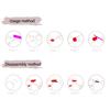 24 Pcs Flame Artificial Nail Black Gradient Press On Nail Square Stick On Nail Glittering False Nail for Woman