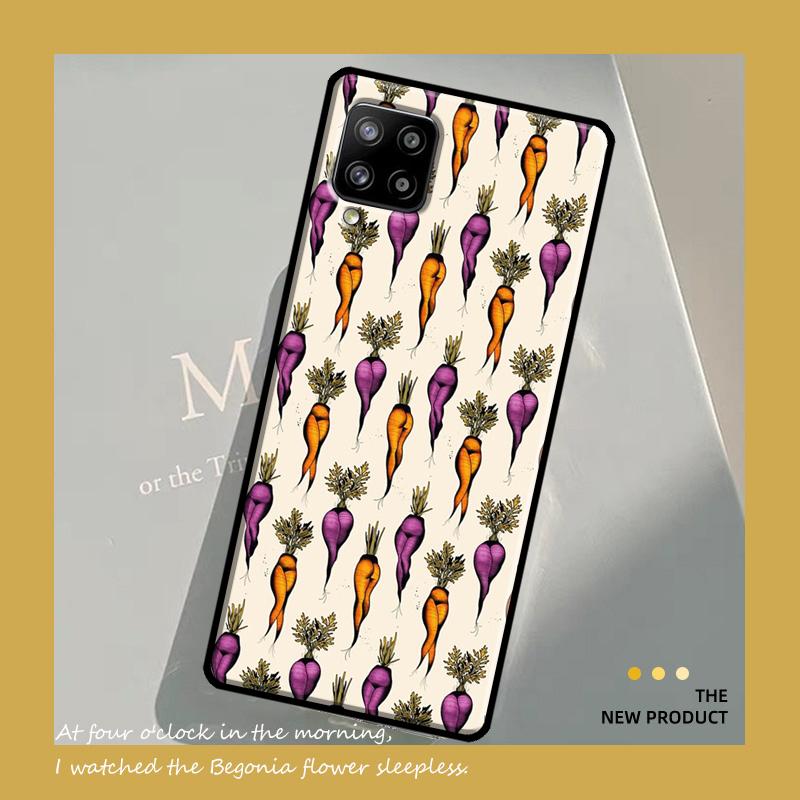 Carrot Vegetable Food Case For Samsung Galaxy A54 A34 A52 A32 A22 A12 A13 A14 A23 A33 A53 A73 A51 A71 Cover