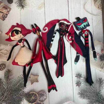 Hazbin Hotel Vox & Alastor Bewegliche Plüschpuppen Biegsames Drahtskelett Verdrehbare Anime-Figur Zimmerdekoration Geschenke