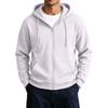 Men's Zip-Up Hoodie Jacket with Large Pockets Color Casual