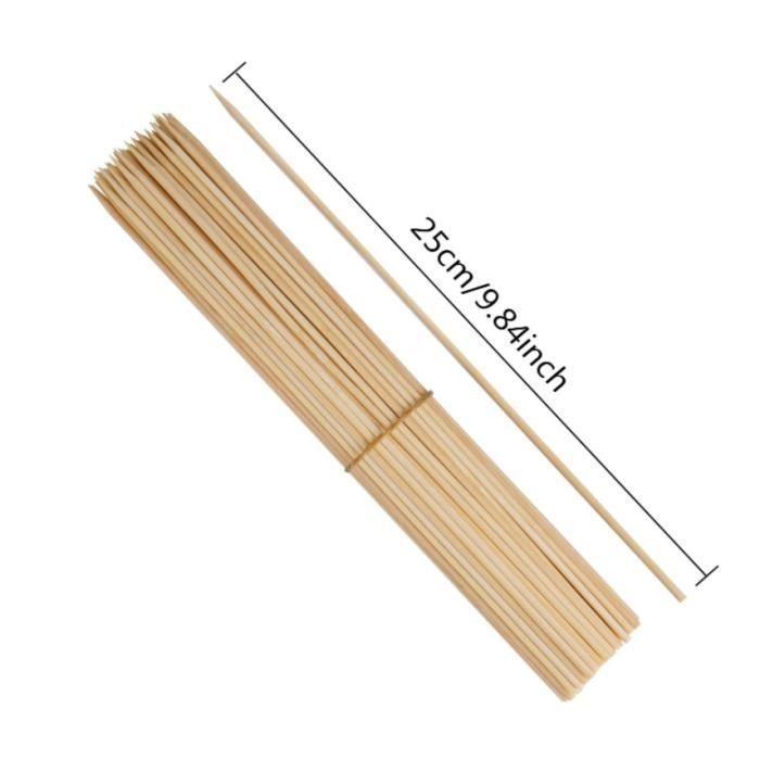 200 Pieces Wood Skewer Stick Bamboo Skewer Stick Bamboo Stick Barbecue for The Barbecues, The Vegetables, The Multicolo SKEWER