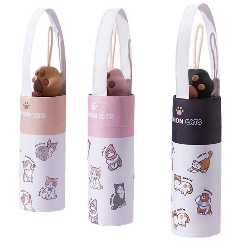 

Portable Five-Fold Cartoon Cat Paw Umbrella
