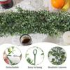 1/2PCS Faux Eucalyptus Garland, Artificial Vines Fake Hanging Eucalyptus Leaves Greenery Garland for Party Indoor Outdoor Decor