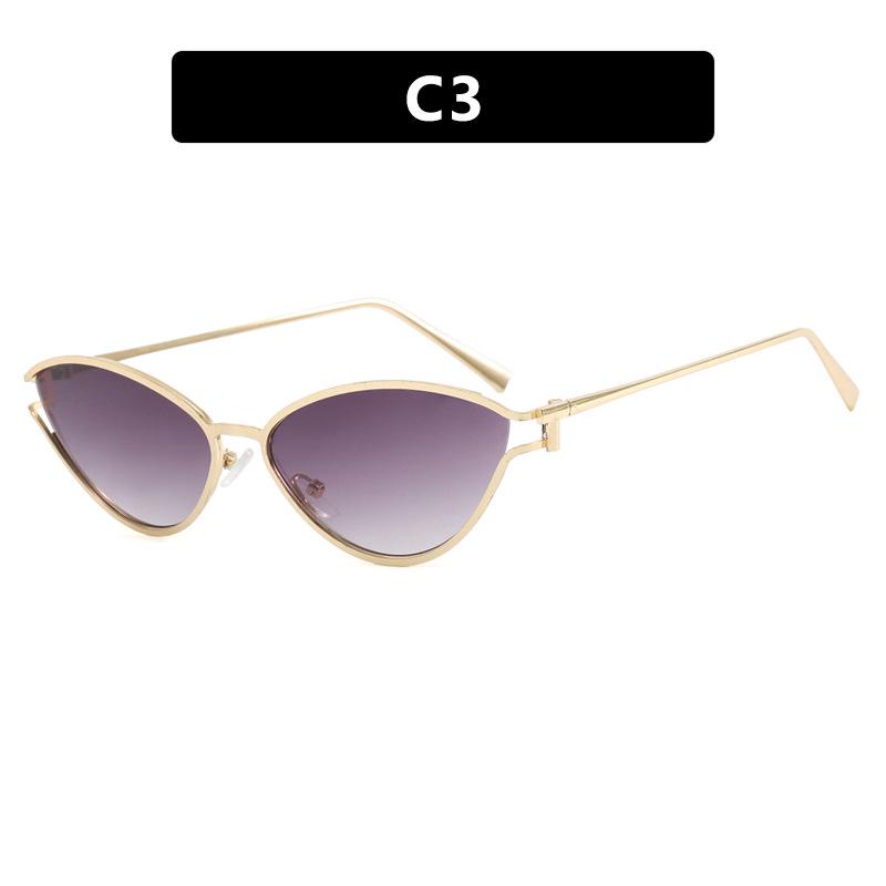 2024 Trendy Cat Eye Triangle Sunglasses with a High-End Metal Design