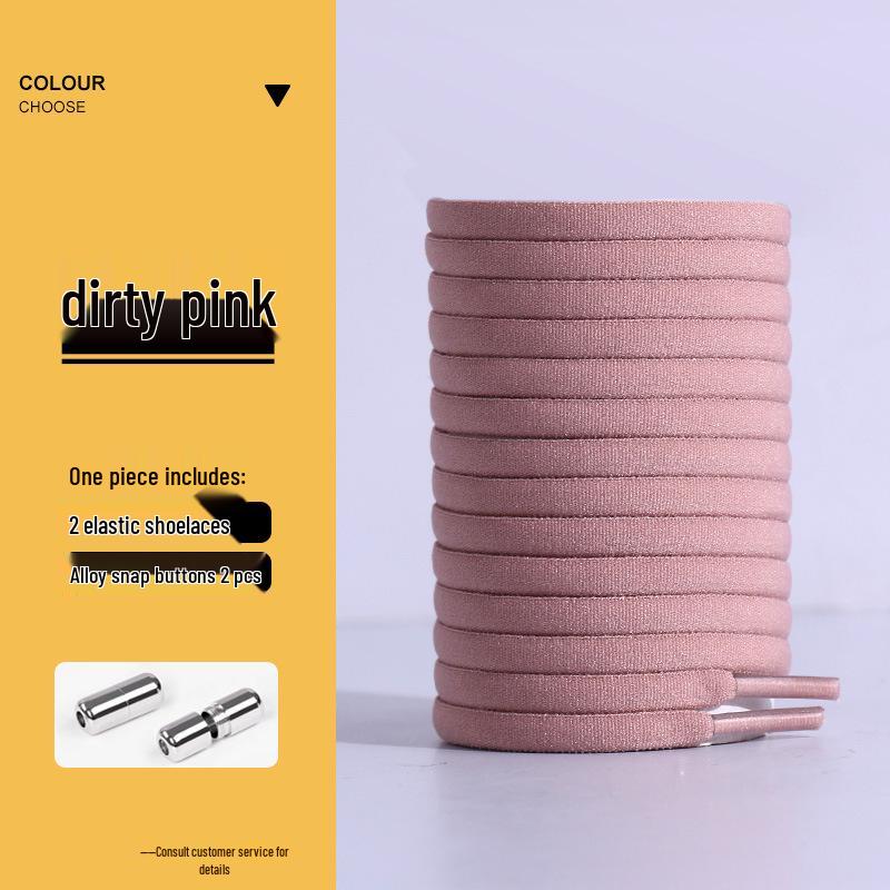 No-Tie Elastic Shoelaces with Buckle Capsule - Flat White