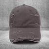 Peaked cap Cotton ripped baseball cap Men's versatile soft top curved brim sun hat Embroidery Women's trend