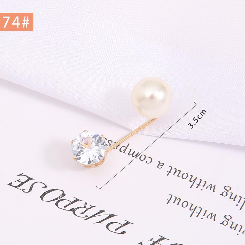 Pearl Anti-Exposure Brooch: Women's Waist-Cinching Pin & Clothing Decoration
